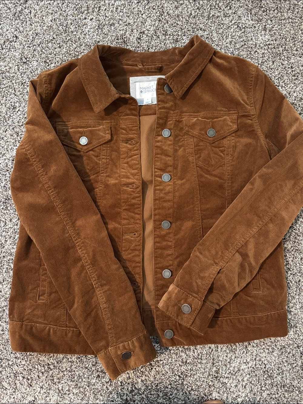 Market & Spruce Corduroy Jean Jacket in Chestnut